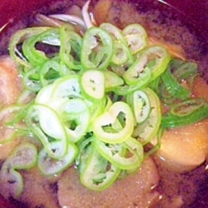 舞茸とお麩のお味噌汁